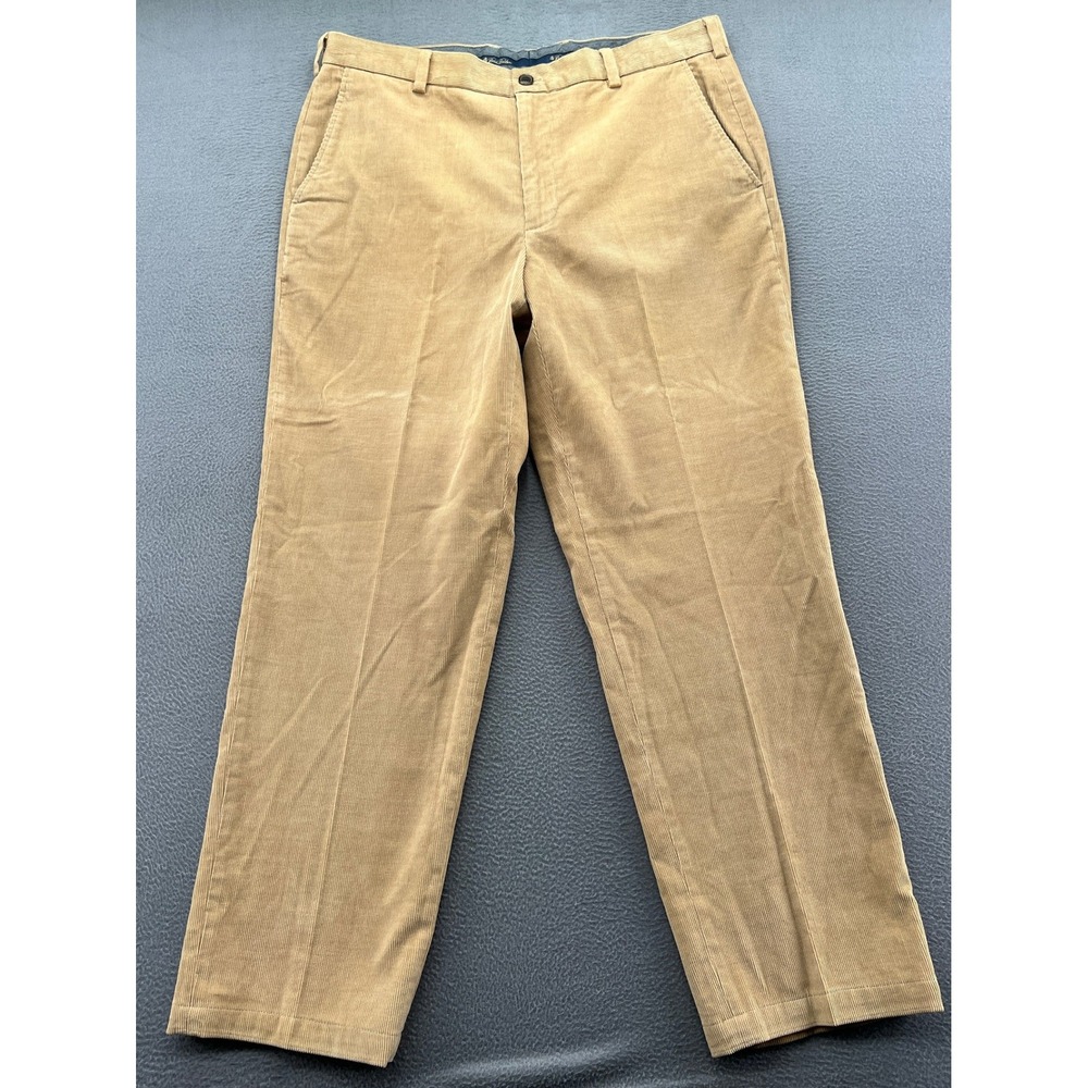 Brooks Brothers Clark Pants Men's 38x32 Tan Khaki Corduroy Cotton Straight Leg